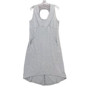 Indygena Dress Womens M Gray Sleeveless Open Back‎ Pockets